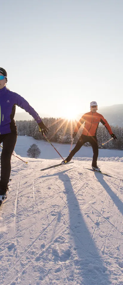 Cross-country skiers in Leogang Saalbach